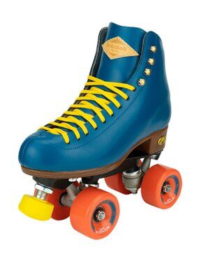 Riedell Crew leather quad roller skates in Ocean size 8